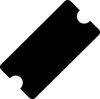 ticket black fill icon vector