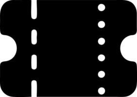 ticket black fill icon vector