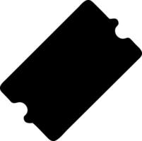 ticket black fill icon vector
