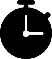 timer black fill icon vector