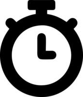 timer black fill icon vector