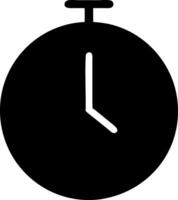 timer black fill icon vector