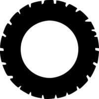 tire black fill icon vector