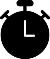 timer black fill icon vector