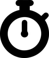 timer black fill icon vector