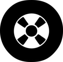 tire black fill icon vector