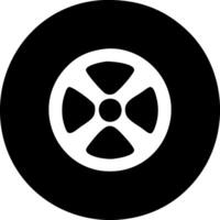 tire black fill icon vector
