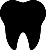 tooth black fill icon vector