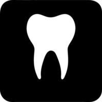 tooth black fill icon vector
