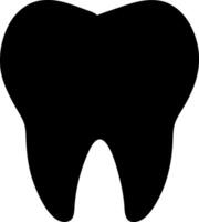 tooth black fill icon vector