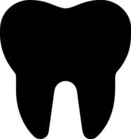 tooth black fill icon vector
