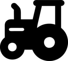 tractor black fill icon vector