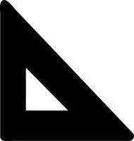 triangle ruler black fill icon vector