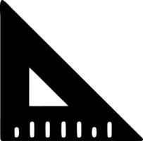 triangle ruler black fill icon vector