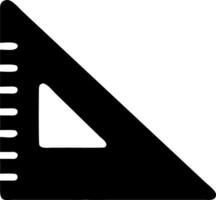triangle ruler black fill icon vector