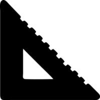 triangle ruler black fill icon vector