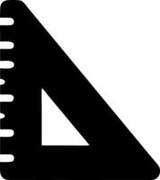 triangle ruler black fill icon vector
