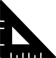 triangle ruler black fill icon vector
