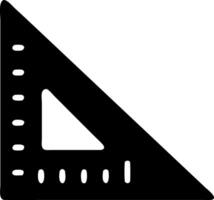 triangle ruler black fill icon vector
