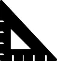 triangle ruler black fill icon vector