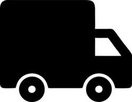 truck black fill icon vector