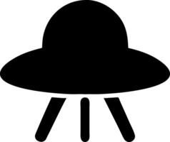 ufo black fill icon vector