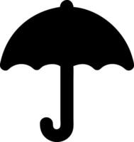 umbrella black fill icon vector