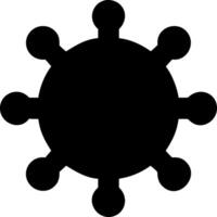 virus black fill icon vector