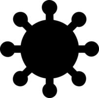 virus black fill icon vector