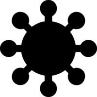 virus black fill icon vector