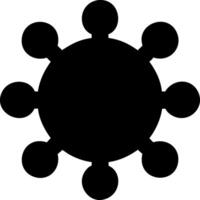 virus black fill icon vector