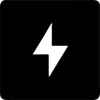 bolt black fill icon vector