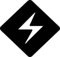 bolt black fill icon vector