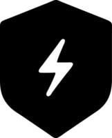 bolt black fill icon vector
