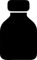 bottle black fill icon vector