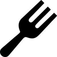 fork black fill icon vector