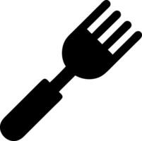 fork black fill icon vector