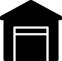 garage black fill icon vector