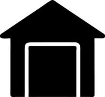 garage black fill icon vector