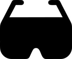 goggle black fill icon vector