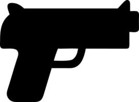 gun black fill icon vector