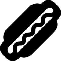 hotdog black fill icon vector