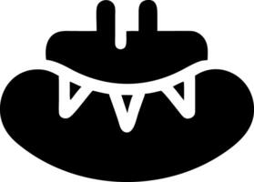hotdog black fill icon vector