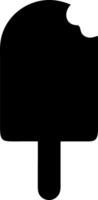 ice cream black fill icon vector