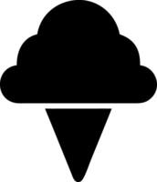 ice cream black fill icon vector