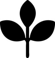 leaf black fill icon vector