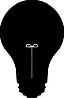 lightbulb black fill icon vector