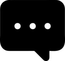 messages black fill icon vector