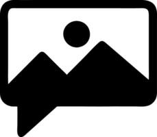 messages black fill icon vector