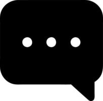 messages black fill icon vector